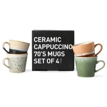 HKliving - Set of 4 300ml Cappuccino Mugs