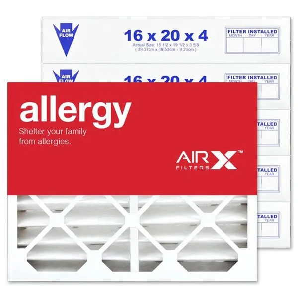 AIRx 16x20x4WR-Allergy MERV 11 Replacement for White Rodgers FR1000M-111 - 6-Pack