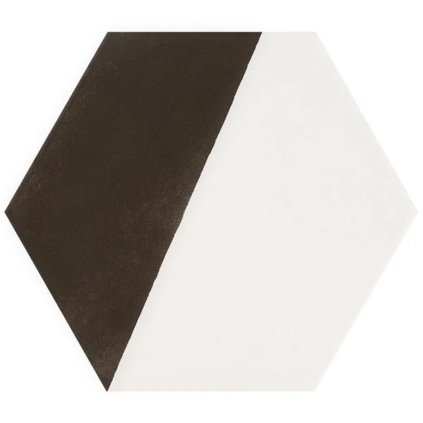 Artmore Tile Modern Hex Pop Black 7.79 in. x 8.98 in. Matte Porcelain Floor and Wall Tile (16 Pieces 6.03 Sq. ft. per CASE), EX