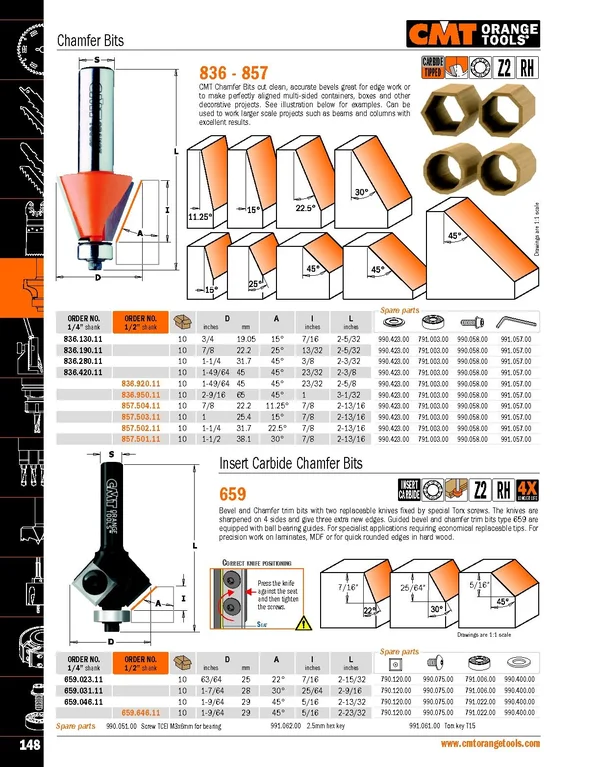CMT 836.420.11 Chamfer Bit
