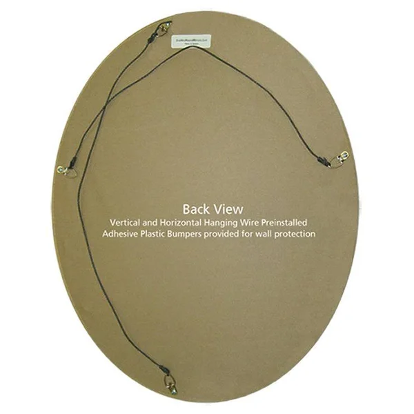 Rome Framed Oval Mirror in Gold Paint - 23x27