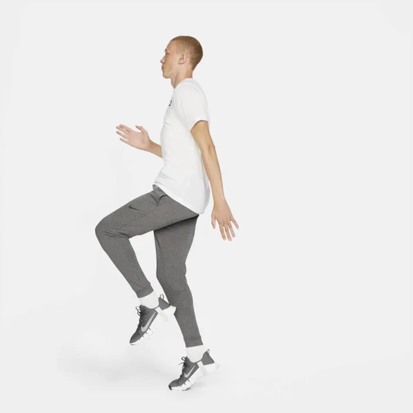 Nike Men's Dri-Fit Tapered Training Pants in Grey/Charcoal Heather Size 4XLT - Cotton/Polyester