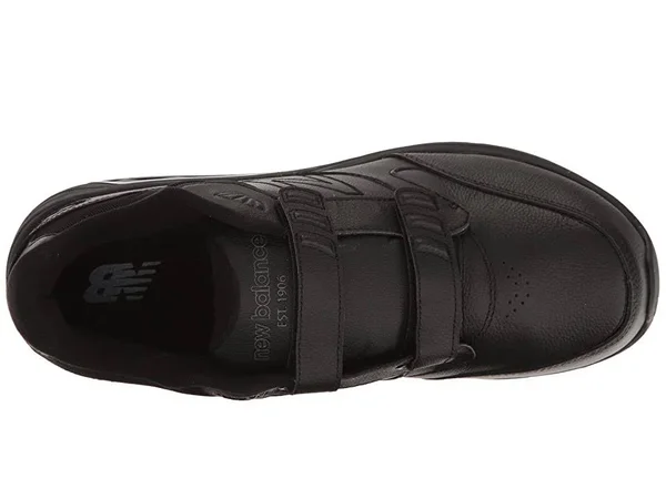 Hook and Loop Leather 928 v3 Men's Walking Shoes Black, 11 X-Wide