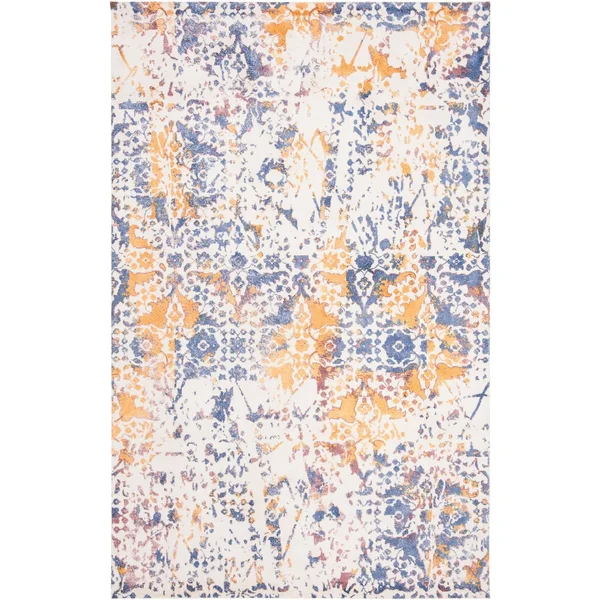 Safavieh Expression Ivory/Navy 6 ft. x 9 ft. Abstract Area Rug