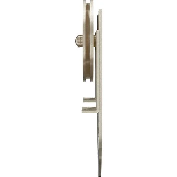 Premium Wagon Wheel Horseshoe Roller Hanger w/ Bolts for Barn Door for 1 3/4x22 Doors, White Bronze