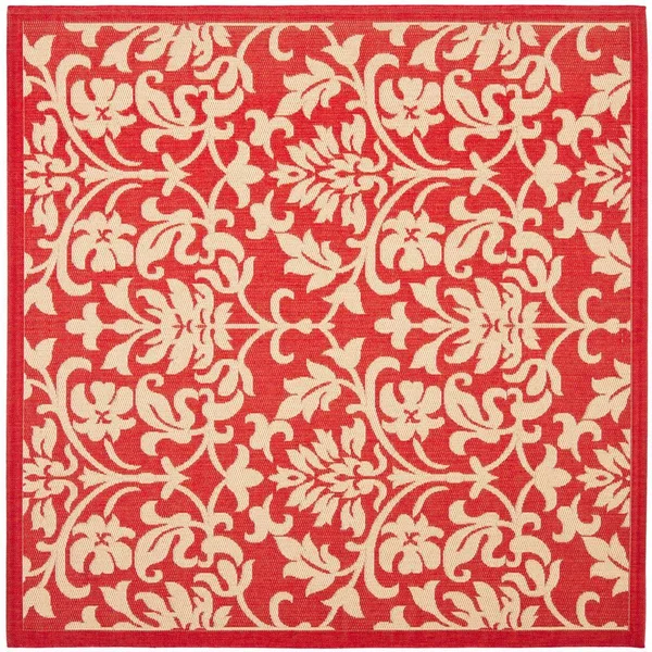 Safavieh Courtyard Area Rug CY3416 Red - Natural, 5& 3x22 x 5& 3x22 Round