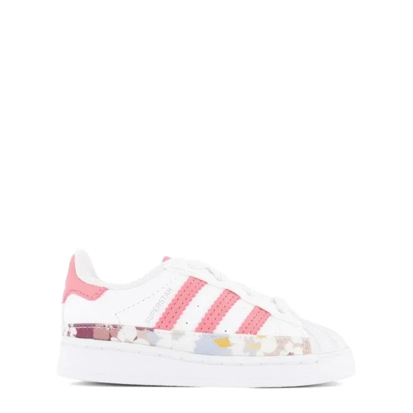 Adidas Originals Kids - White Floral Superstar Sneakers - Girl - 35 (UK 2.5) - White - Casual Trainers