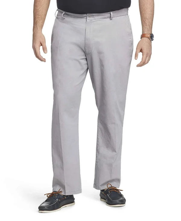 Izod Men's Big & Tall Big and Tall Saltwater Stretch Flat Front Straight Fit Chino Pant
