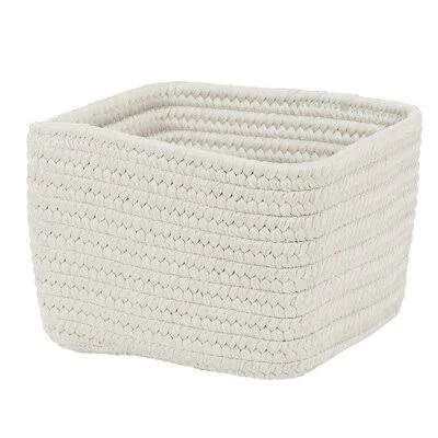 Polypropylene Basket Winston Porter Color: Powder White - Size: 8 x 12 x 12