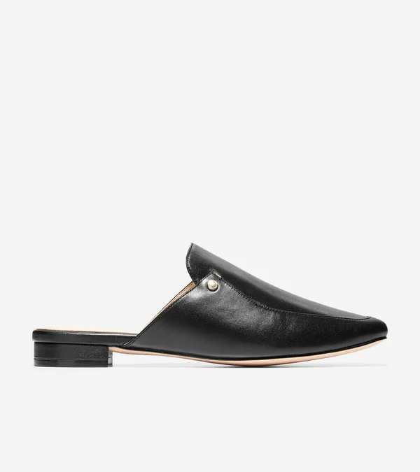 Cole Haan Ryan Mule Black Leather - Men's, Size: 8 B (Medium)