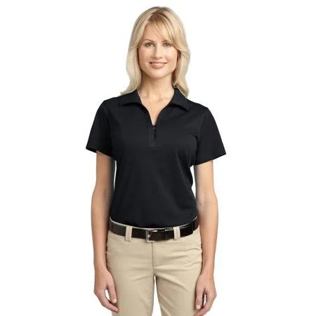 Port Authority Women's Tech Short Sleeve Pique Polo Shirt - L527 - Size: 4XL, Black