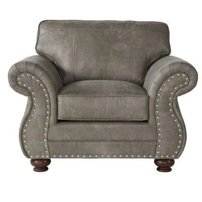 Tariq 47x22 Wide Polyester Armchair Alcott Hill Upholstery Color: Goliath Mica