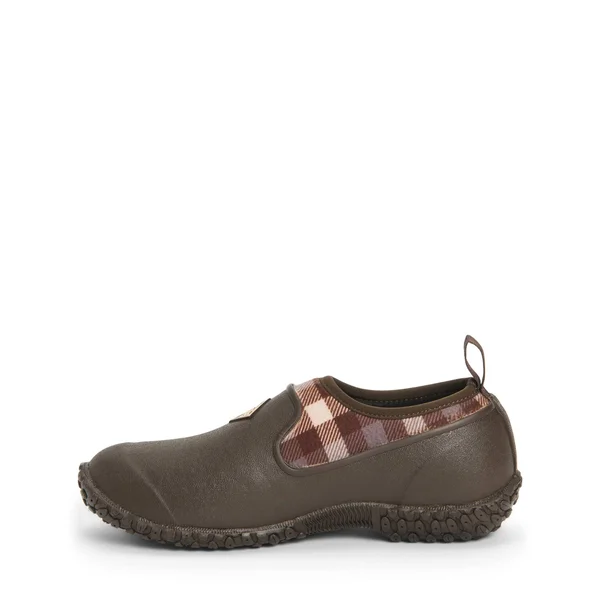 Muck Women's Muckster Low Rubber Shoe, Brown Plaid, 10