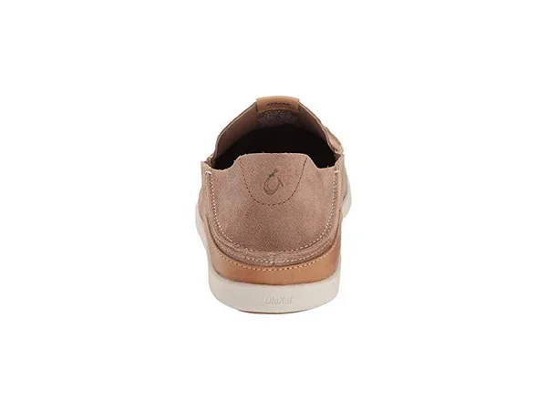 Olukai Nalukai Kala Men's Leather Slip on Shoes Sand - Bone - 12