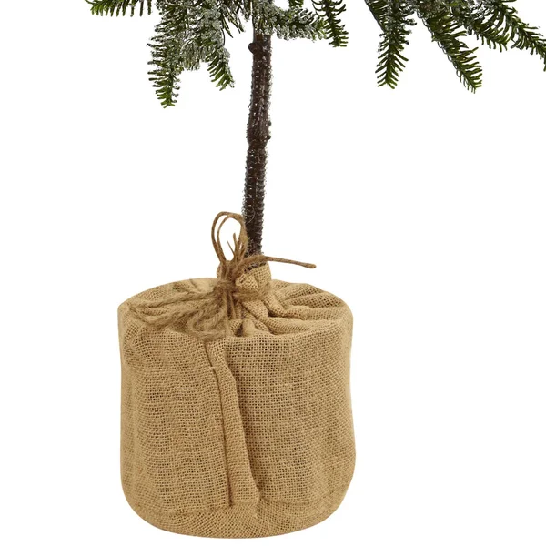 Nearly Natural 3& Iced Pine Tree w/Burlap Base