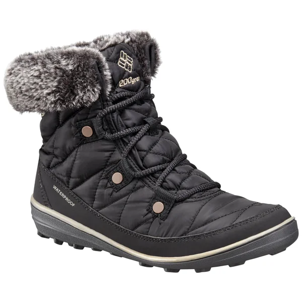 Columbia Women's Heavenly Omni-Heat Minx Shorty Boots, Black/Kettle, 7.5
