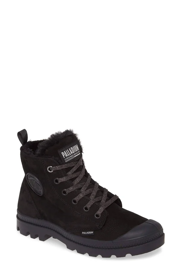 Palladium Boots Womens Pampa Hi Zip WL Black/Black