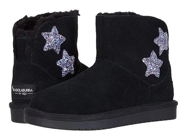Koolaburra by Ugg - Kids& Koola Star Mini Boots in Black, Size 1