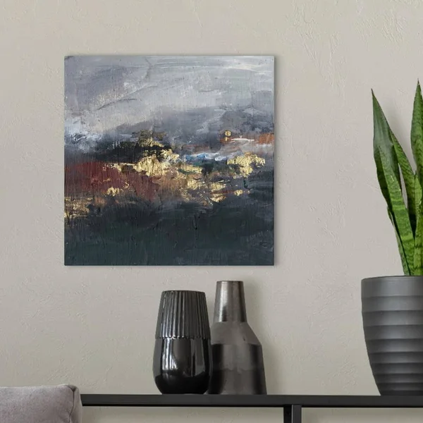 Mountains in The Mist II - Canvas Wall Art, 16x16, Great Big Canvas