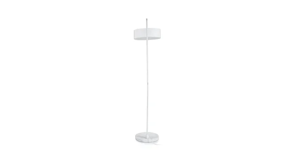 White Floor Lamp, Marble Base, Article Heron Modern Lighting