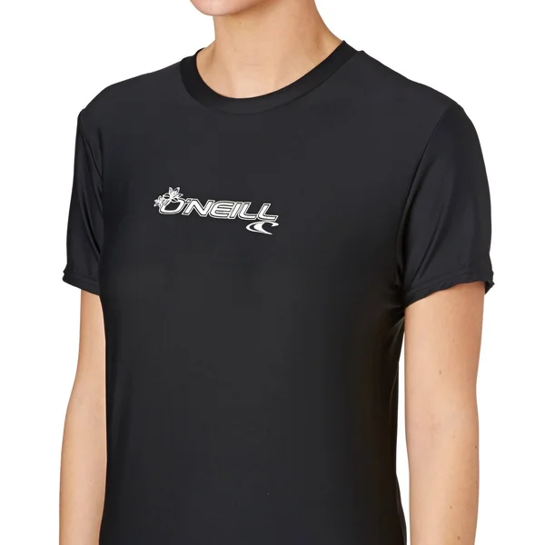 O Neill Basic Skins Short Sleeve Rash Vest - Black