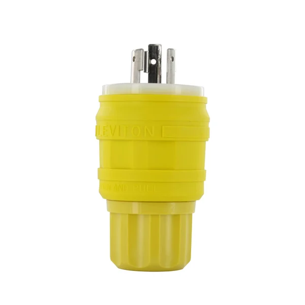 Leviton 26W48 Locking Plug, 20A, 250V, Wetguard, 2P3W