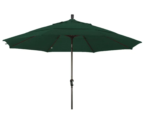 California Umbrella 11 ft. Aluminum Auto Tilt Patio Umbrella - Green