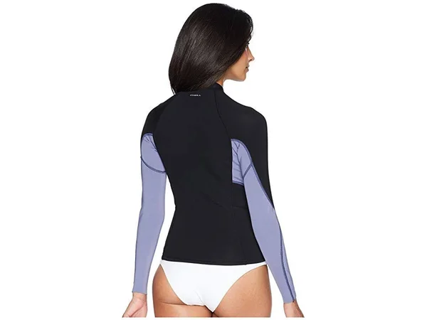 O&Neill Bahia Front-Zip 1mm Jacket - Women's Black/Mist/Black - 4