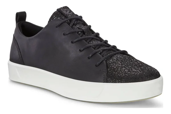 Women's Ecco Soft 8 Sneaker, Size: 4-4.5, Black