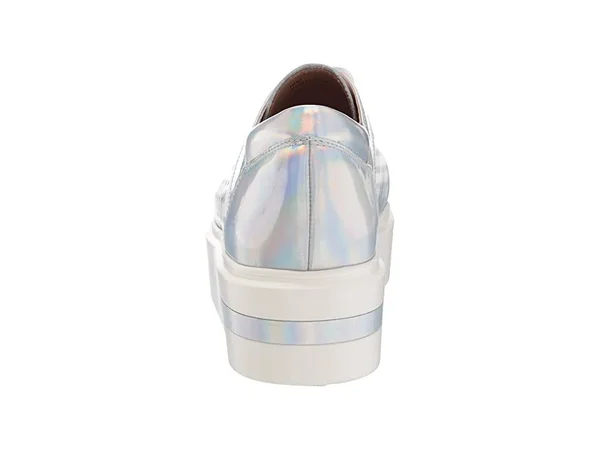 Linea Paolo Kendra Sneaker Women's Shoes Silver Iridescent Metallic : 7.5 M