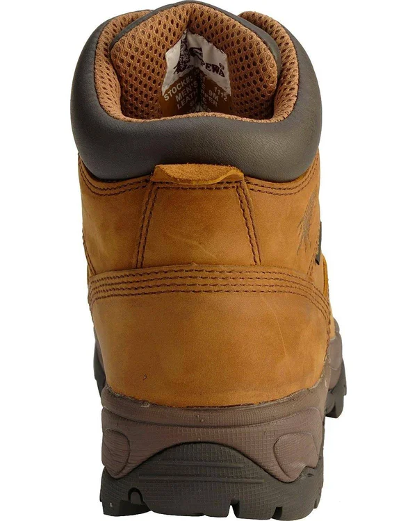 Chippewa Boots: Men's Waterproof 55160 Brown Leather 6 inch Work Boots