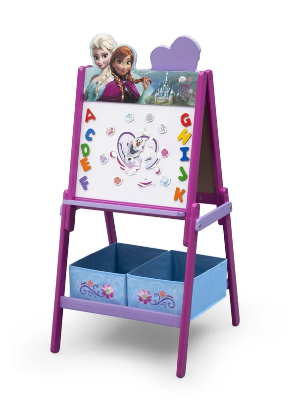 Delta Children Wooden Double Sided Activity Easel, Frozen