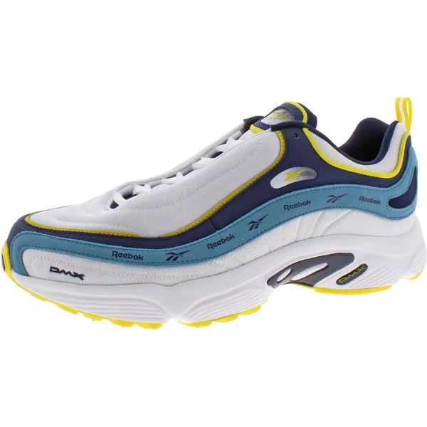Reebok Daytona DMX Vector Mens Fitness Workout Running Shoes - White/Navy/Mist/Yellow