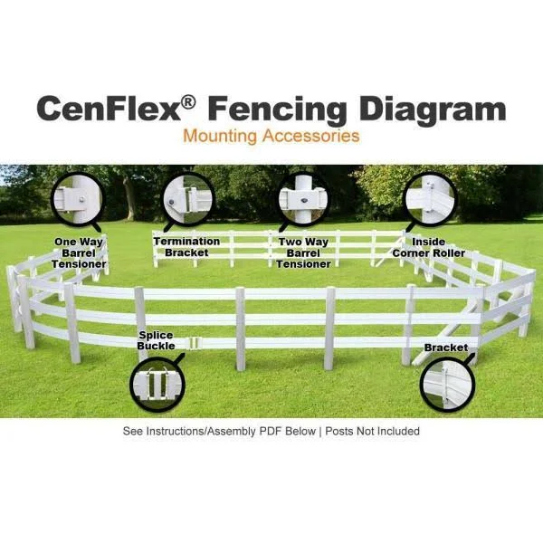 CenFlex Flexible Horse Fence Rail - 330 ft. Roll - Black