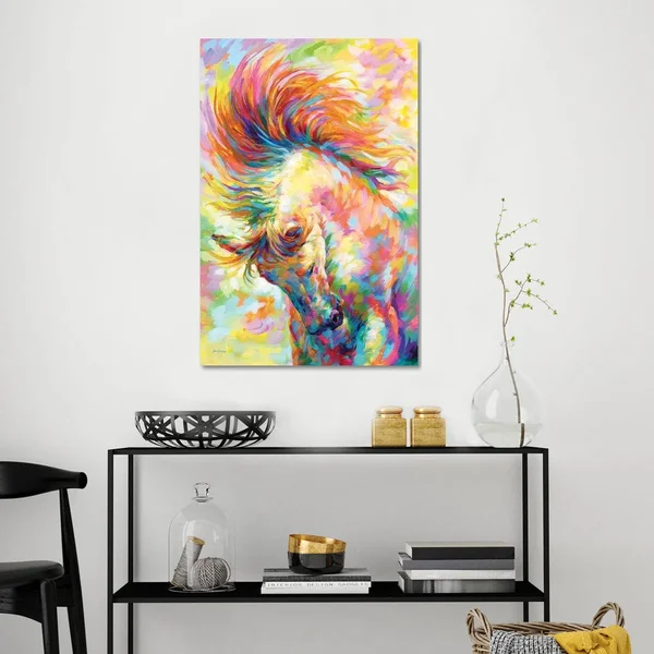 Leon Devenice Paintings on Canvas Art - Brave Horse Print ( Animal Art > Farm Animals > Horses art)