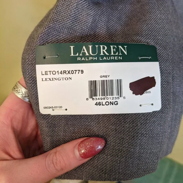 Lauren Ralph Lauren Mens Lexington Tweed Sportcoat Two-Button Blazer Gray 46L