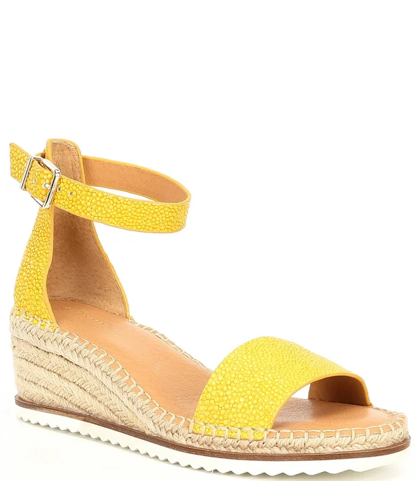 Alex Marie Calexa Embossed Leather Espadrille Sandals - 9.5M