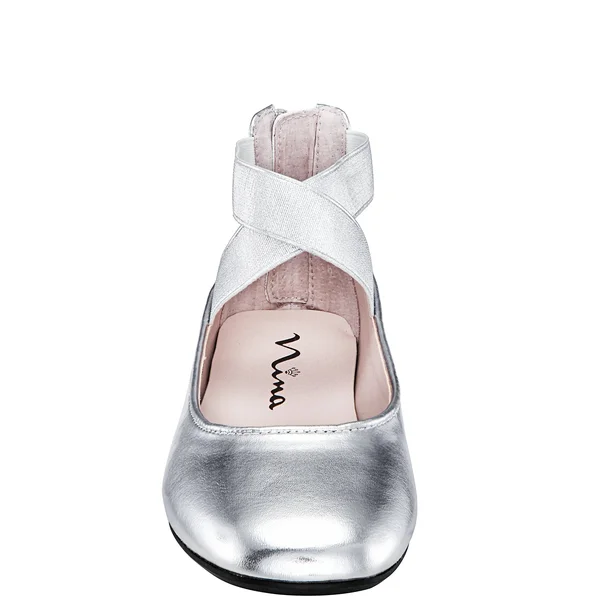 Nina Marissa - Silver Metallic, Size 6 Youth