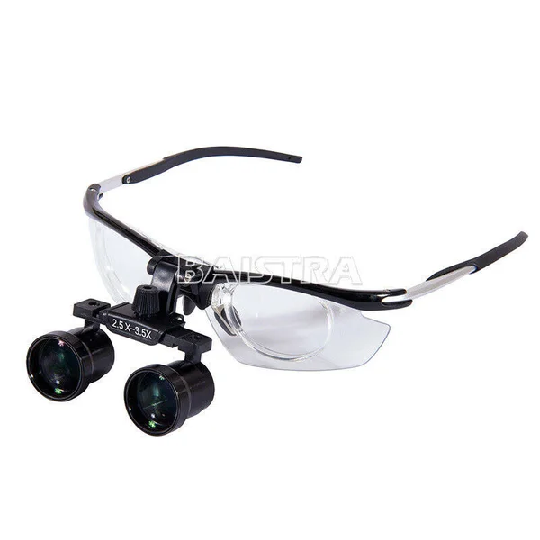 Portable 3.5x Dental Magnifier Surgical LED Head Light Medical Binocular Loupes