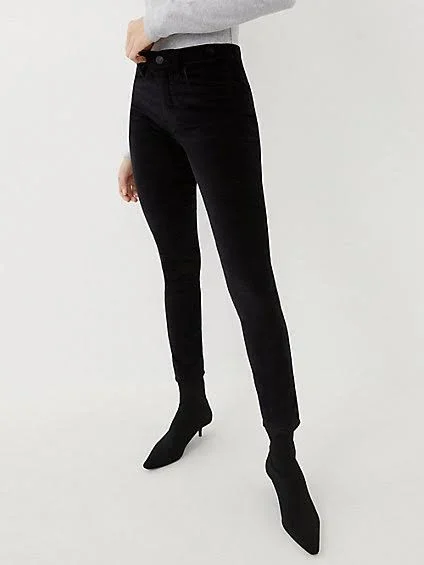 Women's Jennie Velvet Jean, Black, Size 29, True Religion