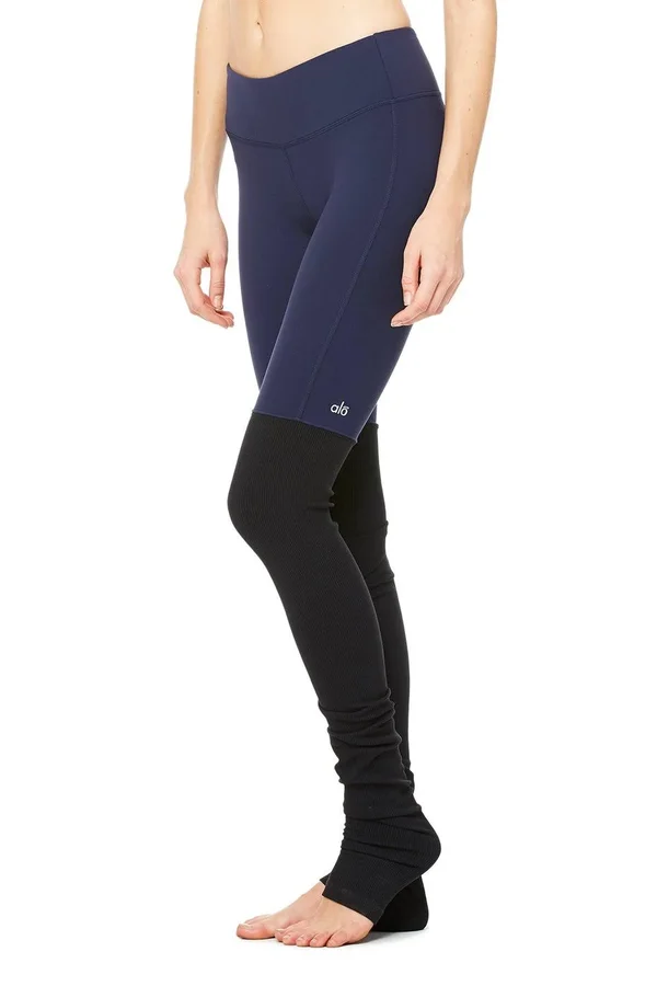 Alo Yoga High-Waist Goddess Legging - Women's Rich Navy/Black - L