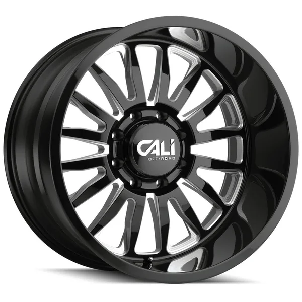 Cali Off-Road Summit 9110 26x14 -76mm 6-139.7 106Mm Gloss Black/Milled Spokes
