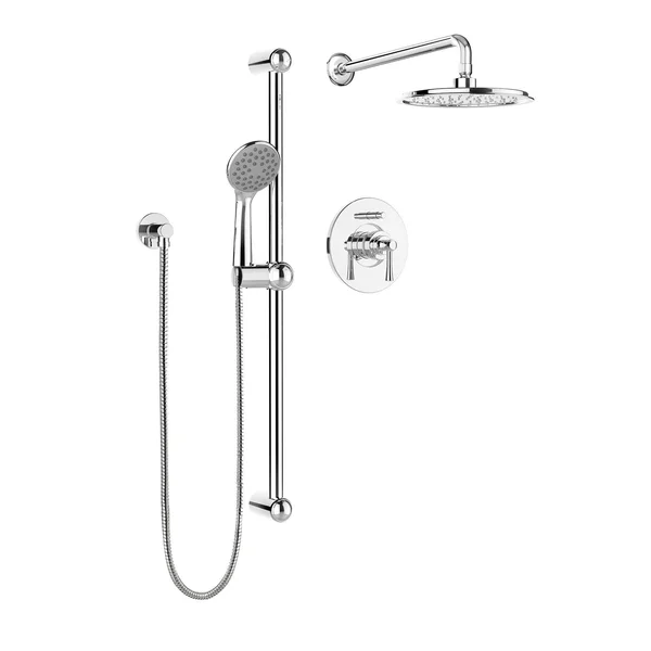 Belanger Kit-neo130ccp Rain Pressure Balanced Round Shower System, Polished Chrome