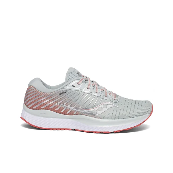 Saucony Women's Guide 13 - 8 - Sky Grey - Coral