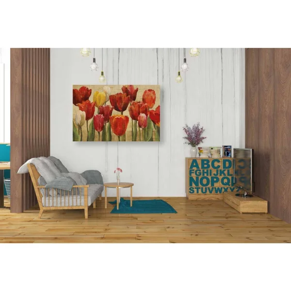 Epic Graffiti &Tulip Fantasy on Cream& by Marilyn Hageman, Canvas Wall Art, 40x22x26x22