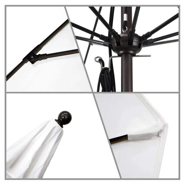 California Umbrella 11 Feet Fiberglass Market Umbrella Po DVent Bronze/Pacifica/Black