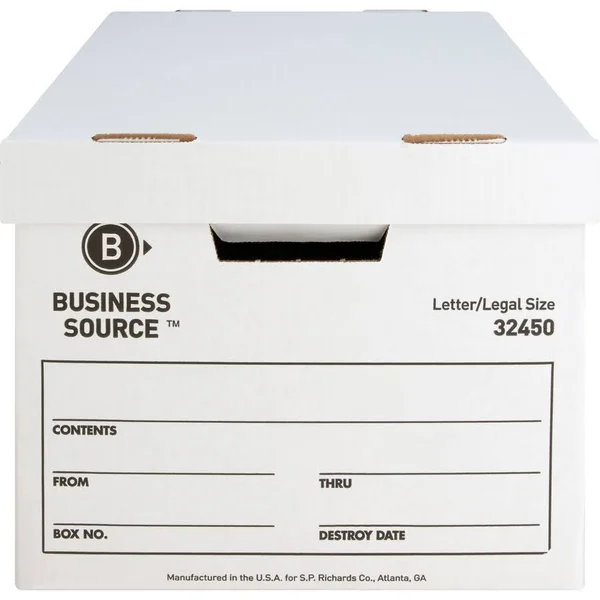 Business Source BSN32450 Medium Duty Storage Box, White
