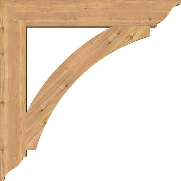 Ekena Millwork BKT06X38X38THR01SWR 5 1/2x22W x 38x22D x 38x22H Thorton Traditional Smooth Bracket, Western Red Cedar