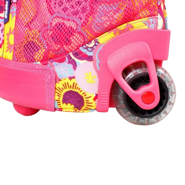 J World Sunny 17x22 Rolling Backpack - Pink Poppy Pansy