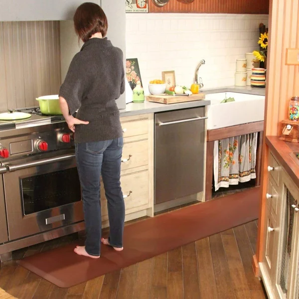 WellnessMats Anti-Fatigue Puzzle Set Kitchen Mat - Granite Gold, 7.5& x 2&